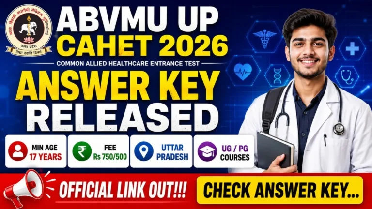 ABVMU UP CAHET Answer Key 2026
