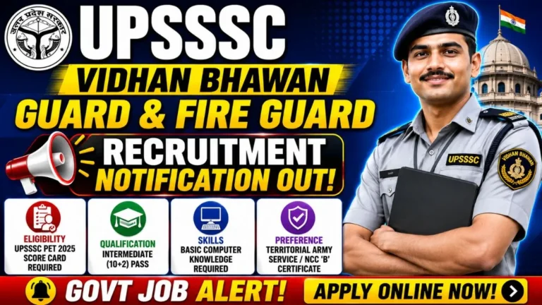 UPSSSC Vidhan Bhawan Guard / Fire Guard Online Form 2026
