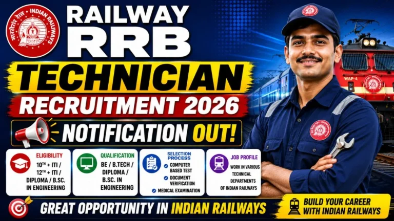 Railway RRB Technician Online Form 2026 (6565 Posts)