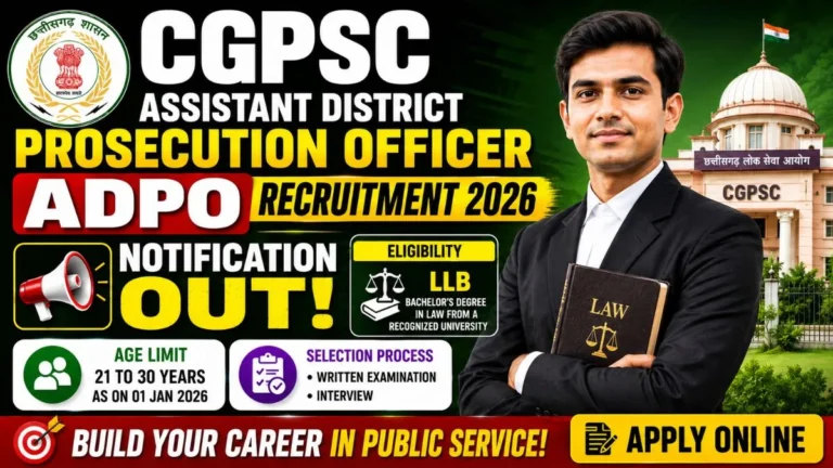 CGPSC Assistant District Prosecution Officer ADPO Online Form 2026