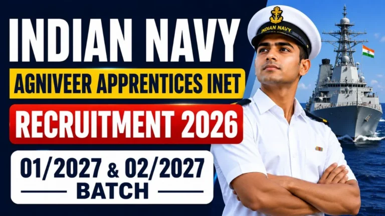 Indian Navy Agniveer Apprentices INET Online Form 2026 – Last Date Today