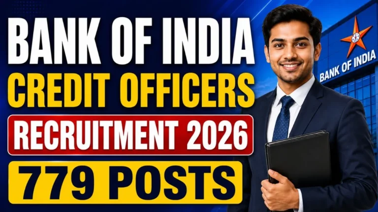 Bank of India Credit Officers Online Form 2026