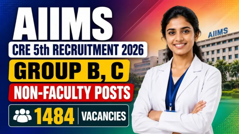 AIIMS CRE 5th Group B, C Online Form 2026
