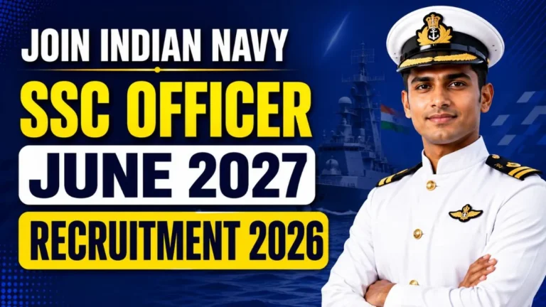 Indian Navy SSC Officer June 2027 Online Form – Start