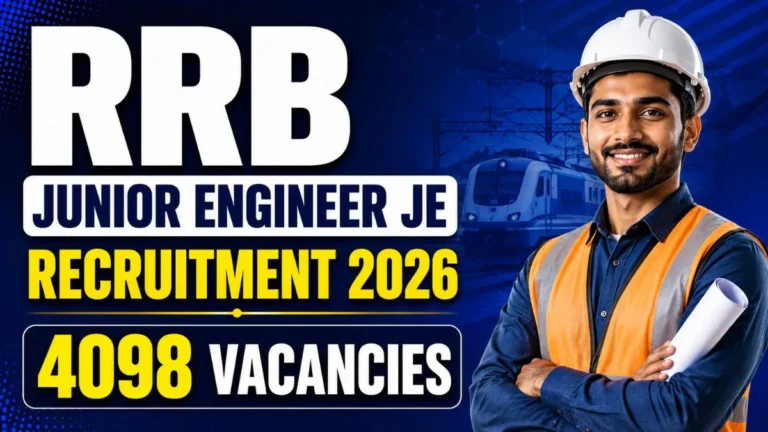 RRB Junior Engineer JE Online Form 2026