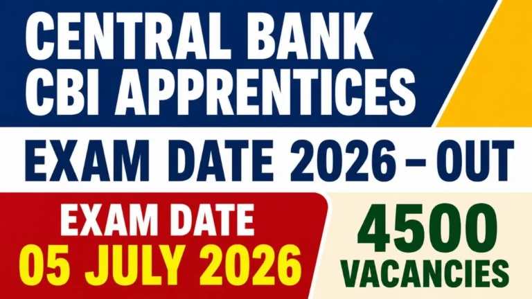 Central Bank CBI Apprentices Exam Date 2026 – Out